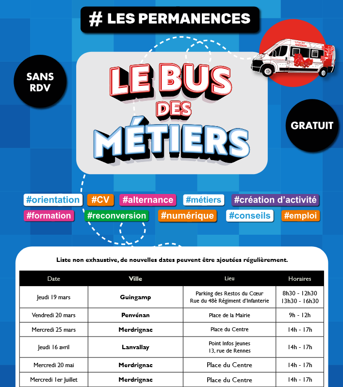 Bus des métiers à Merdrignac