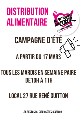 Distribution alimentaire Restos du coeur