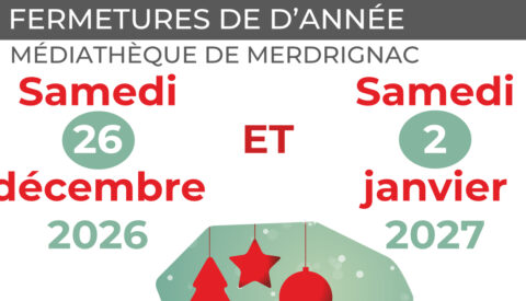 Fermeture fin d'année médiathèque