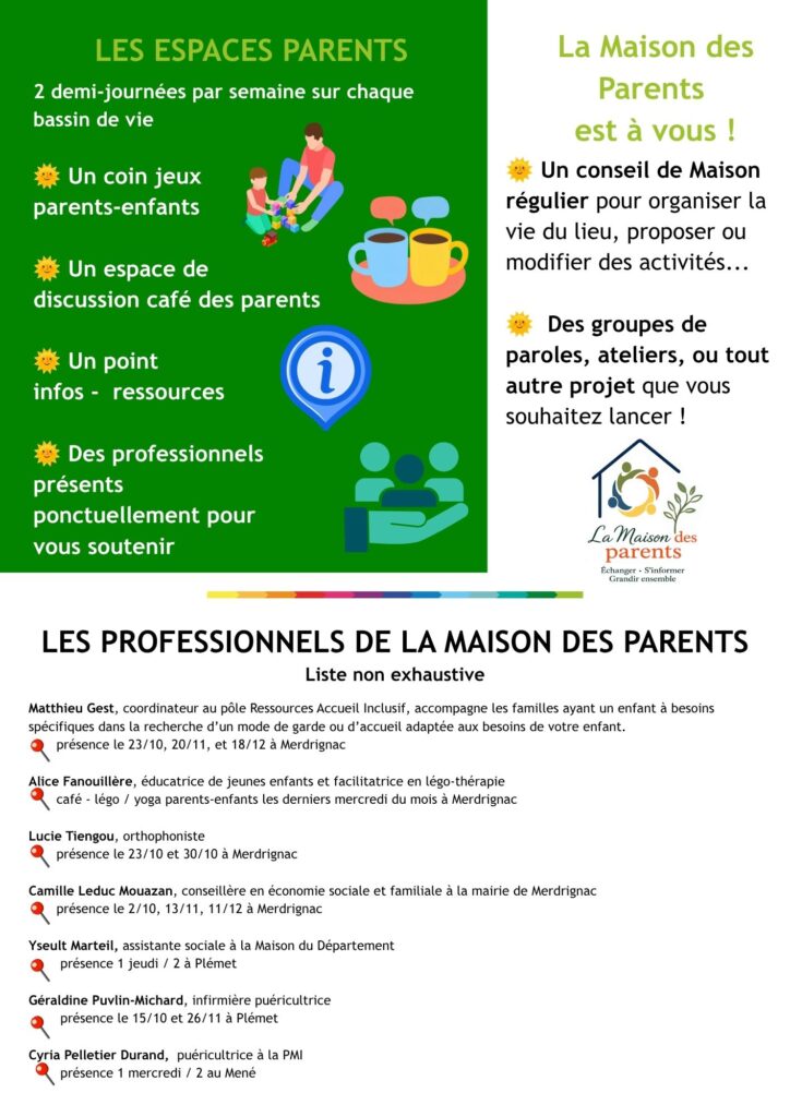 Programme Maison des Parents Merdrignac
