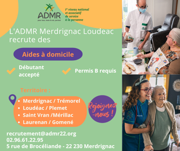 L'ADMR recrute des aides à domicile